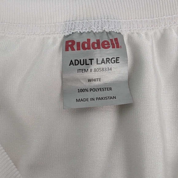 Riddell Pro Cut Mesh Practice Jersey, men's size large, white - Picture 5 of 8